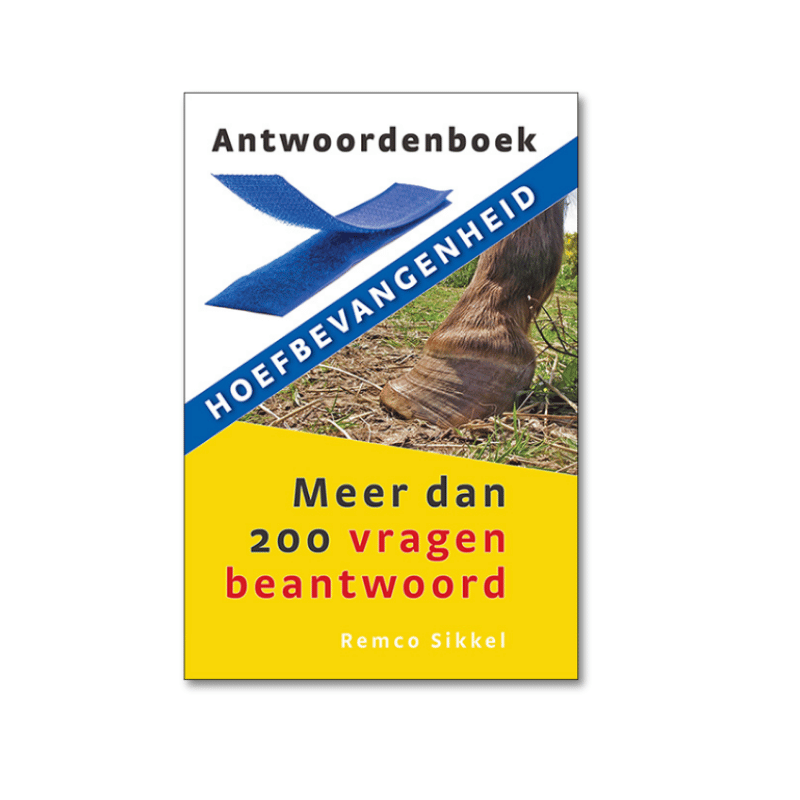 boek met antwoord op veel vragen over hoefbevangenheid bij paarden