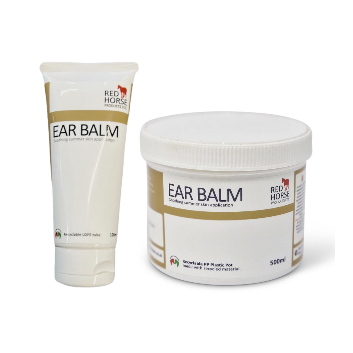 Ear Balm balsem, kalmerende verzorgende balsem voor paarden. Red Horse