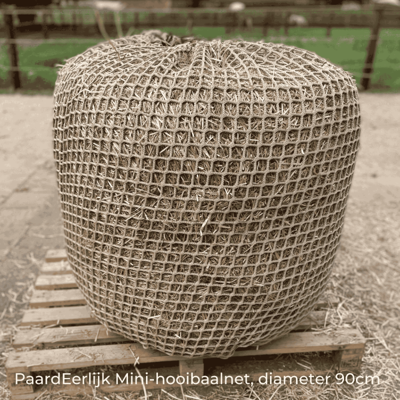 Slowfeeder net for round hay bales - Extra strong - Mesh 3cm