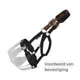 Voorbeeld van thinline halster met kussenset en thinline flexible filly graasmasker