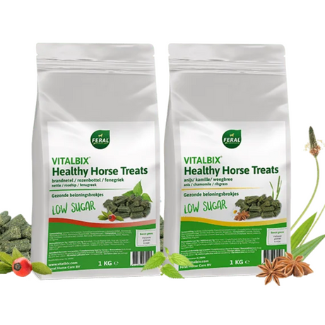 Duo-verpakking met beide soorten healthy horse treats.