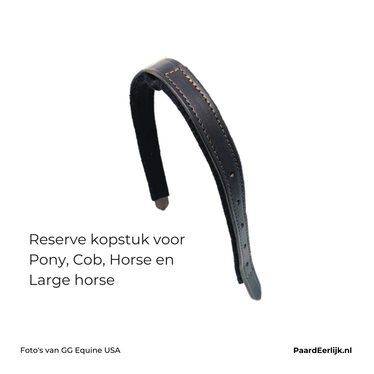 Leren reserve kopstuk voor GG equine halsters in maat cob tot en met large horse