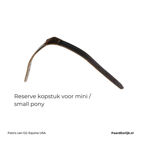 Leren reserve kopstuk voor GG equine halsters in maat mini en pony