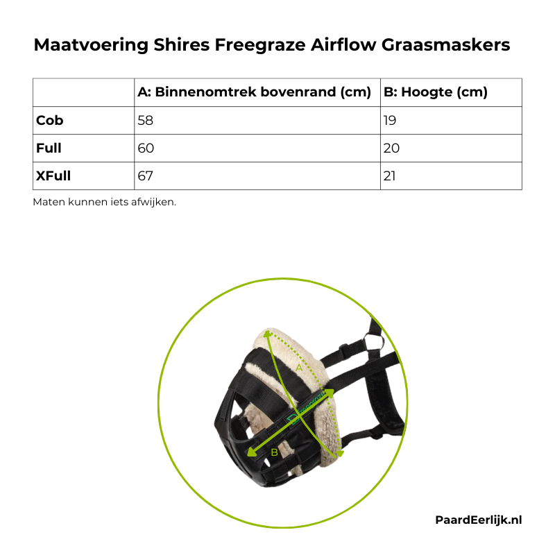 Shires FreeGraze Deluxe AirFlow graasmasker